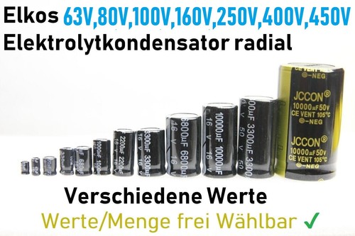 Elko kondensatoren radial - kondensatoren,