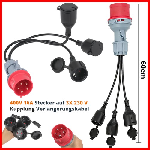 Cee adapter 400v stecker - cee,