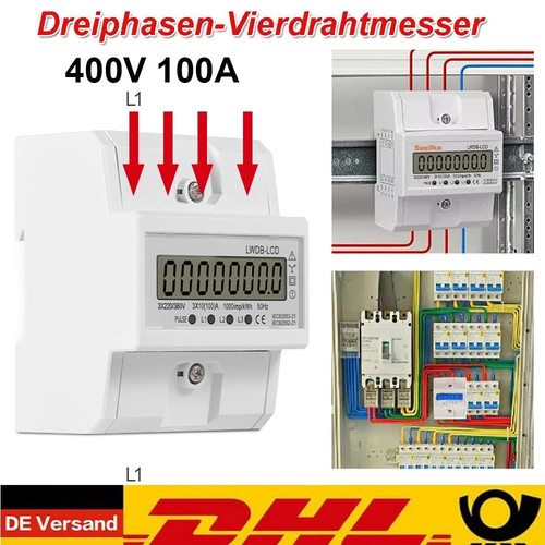 Drehstromzähler geeicht für